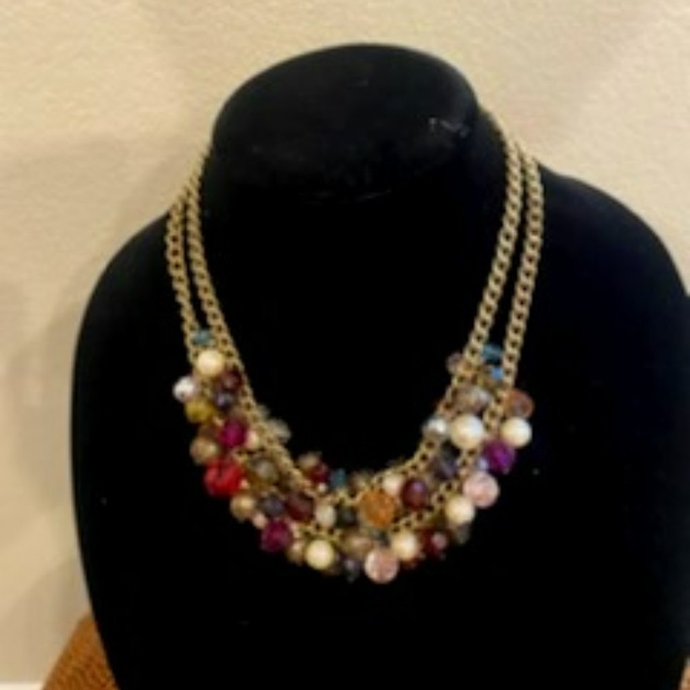 Necklace with Multi Colored Beads